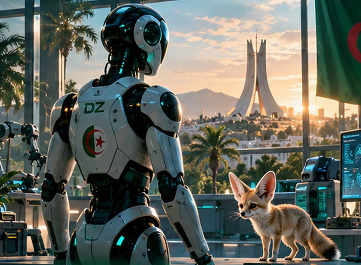 Concept artwork of a humanoid robot in a research facility